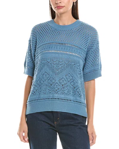 Anna Kay Knit Pullover In Blue