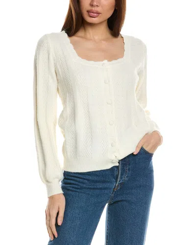 Anna Kay Krist Cashmere-blend Cardigan In White