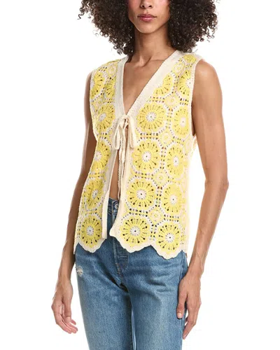 Anna Kay Lace Blouse In Yellow