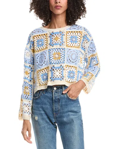 Anna Kay Lace Shirt In Blue