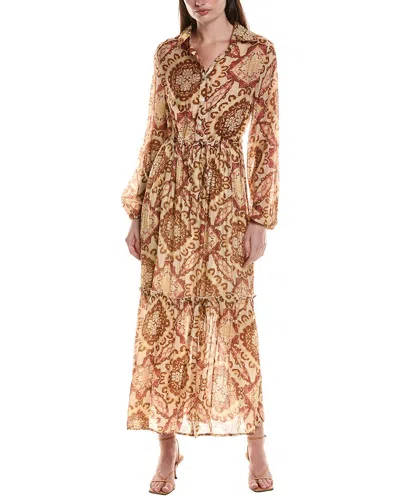 Anna Kay Lavalkiere Shirtdress In Brown