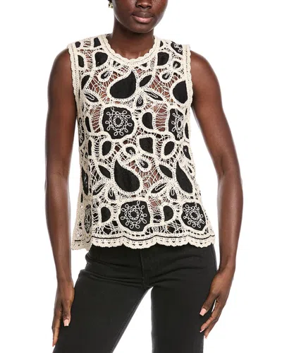 Anna Kay Lemon Crochet Cardigan In White