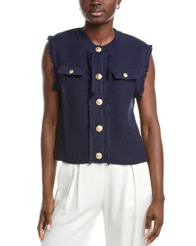 Anna Kay Levayani Cashmere-blend Cardigan In Blue