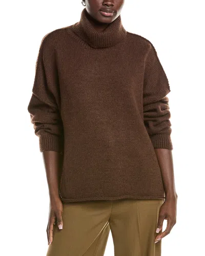 Anna Kay Lipy Classic Cashmere-blend Pullover In Brown