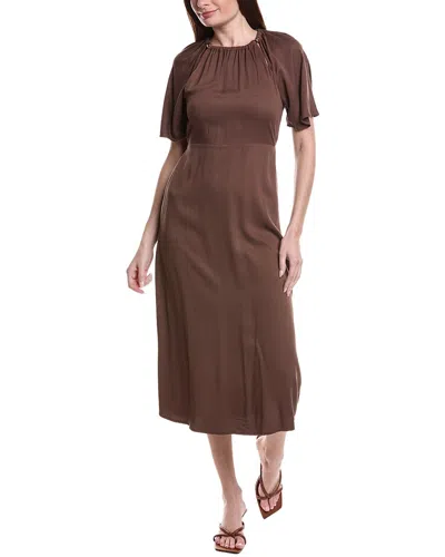 Anna Kay Maelsa Midi Dress In Brown