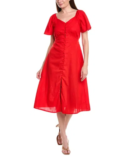 Anna Kay Magnet Midi Dress In Red
