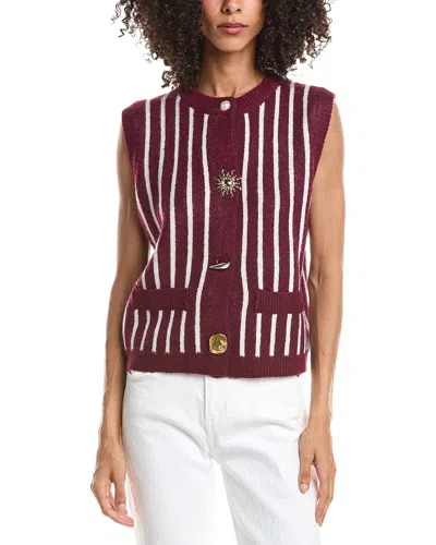 Anna Kay Maniner Top In Burgundy