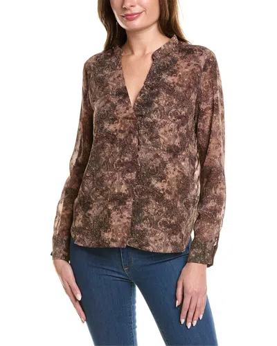 Anna Kay Metallic Top In Brown