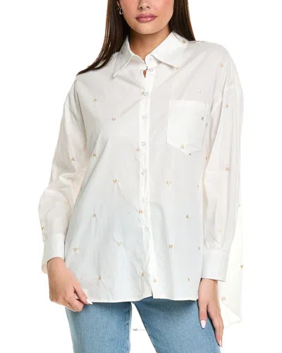 Anna Kay Music Embroidery Blouse In White