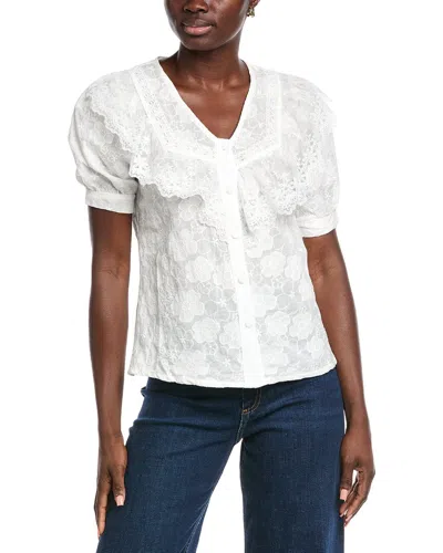 Anna Kay Noris Eyelet Blouse In White