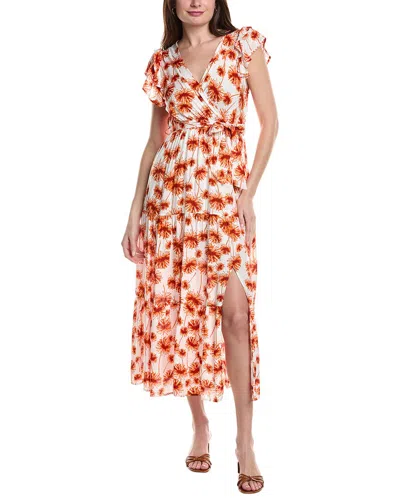 Anna Kay Peacock Midi Dress In Red