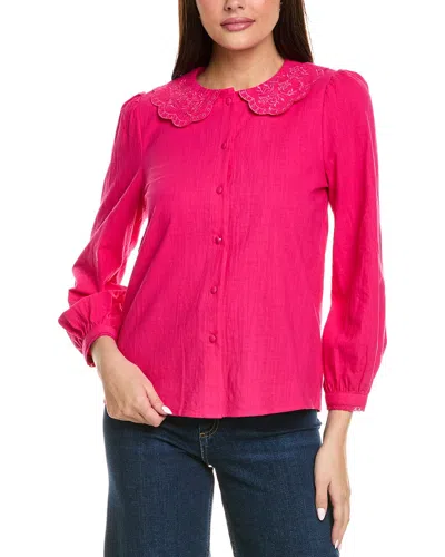 Anna Kay Peter Pan Blouse In Pink