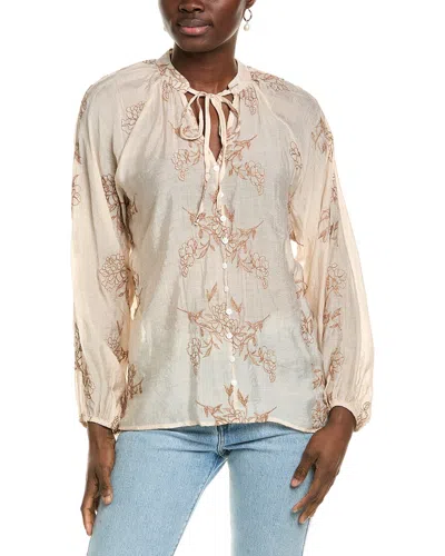 Anna Kay Peter Pan Blouse In White