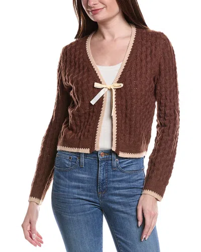 Anna Kay Petit Moi Wool-blend Cardigan In Brown