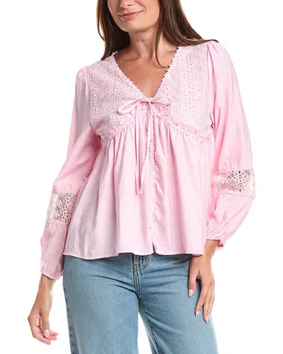 Anna Kay Raja Lace Blouse In Pink