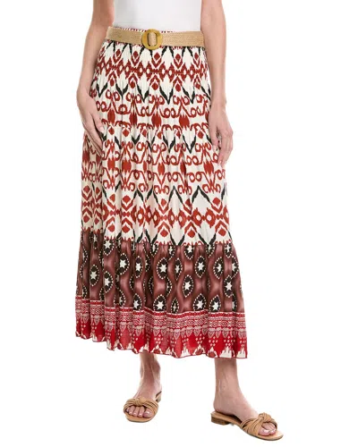 Anna Kay Rivila Midi Skirt In Red