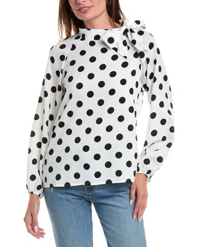 Anna Kay Robert Dots Blouse In White