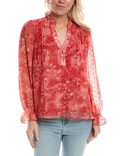 Anna Kay Ruffle Top In Red