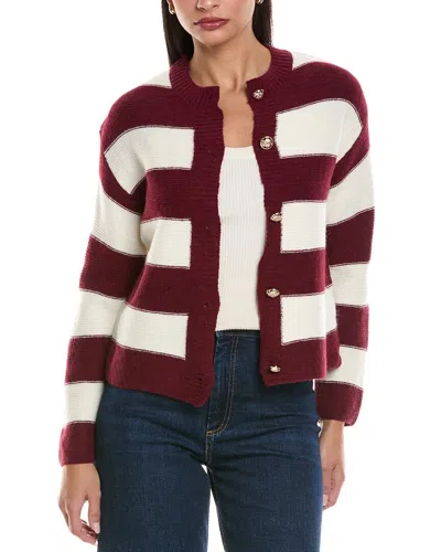 Anna Kay Sailor Cashmere-blend Cardigan In Red