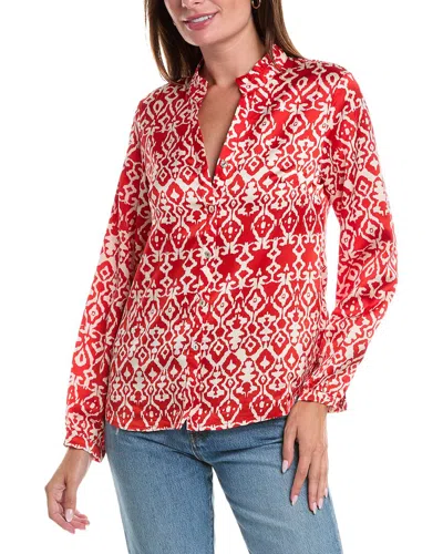 Anna Kay Saison Silk-blend Tunic In Red