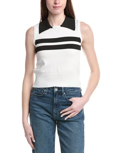 Anna Kay Santiago Polo Sweater In White