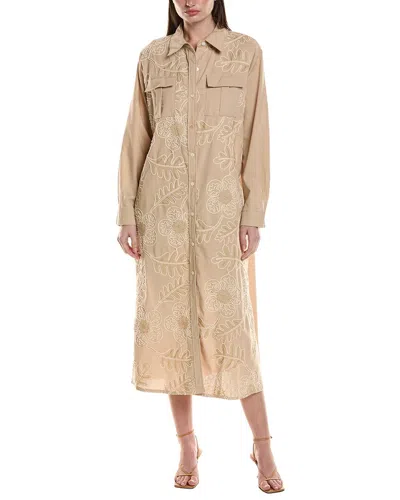Anna Kay Shanan Shirtdress In Gold