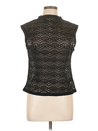 Pre-owned Anna Kay Sleeveless Blouse In Black