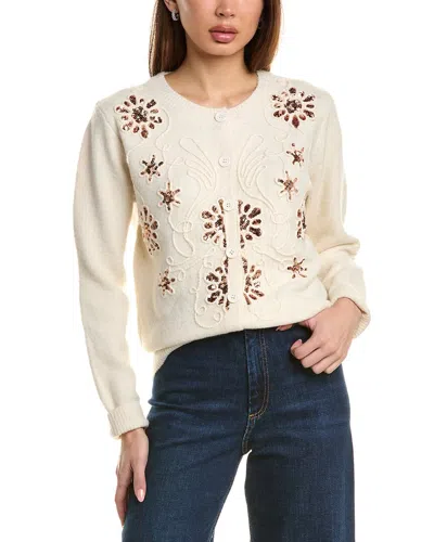 Anna Kay Soline Cashmere-blend Cardigan In Beige