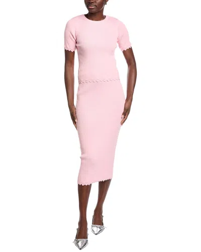 Anna Kay Soyka 2pc Crop Top & Midi Skirt Set In Pink