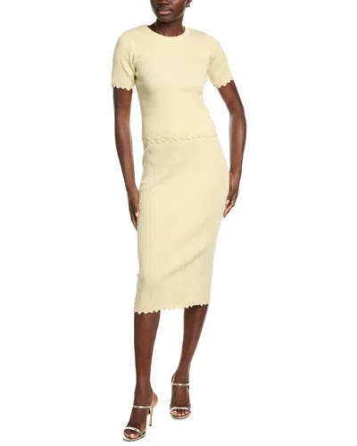 Anna Kay Soyka 2pc Crop Top & Midi Skirt Set In Neutral