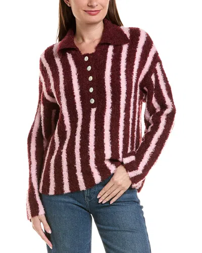 Anna Kay Stephane Cashmere-blend Pullover In Burgundy