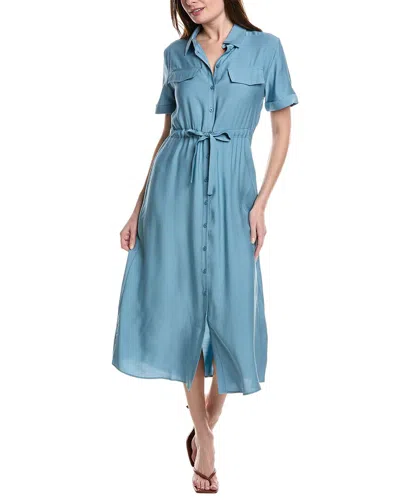 Anna Kay Thruman Shirtdress In Blue