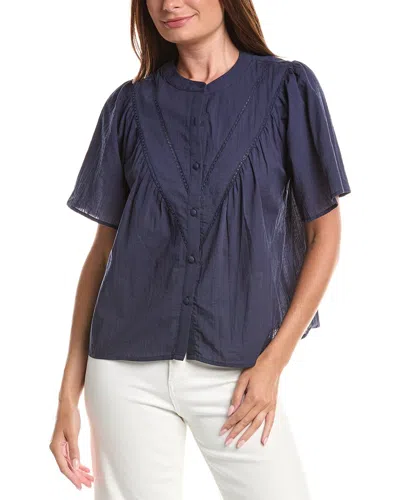 Anna Kay Tropeanna Cashmere-blend Blouse In Purple