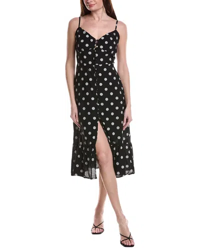 Anna Kay Unison Dot Midi Dress In Black