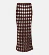 Anna Kosturova Bella Crochet Cotton Maxi Skirt In Brown