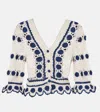 Anna Kosturova Bouquette Crochet Cotton Cardigan
