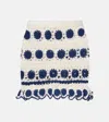 Anna Kosturova Bouquette Crochet Cotton Miniskirt