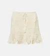 Anna Kosturova Cotton Crochet Miniskirt