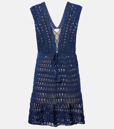 Anna Kosturova Crocheted Cotton Minidress
