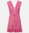 Anna Kosturova Jennifer Crochet Cotton Minidress