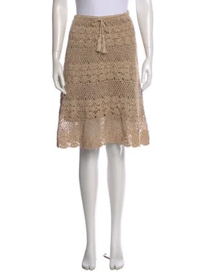 Pre-owned Anna Kosturova Lace Pattern Knee-length Skirt