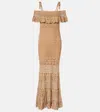 Anna Kosturova Marianne Crochet Cotton Maxi Dress In Neutral