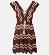 Anna Kosturova Melissa Crochet Cotton Minidress In Brown