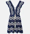 Anna Kosturova Melissa Crochet Cotton Minidress In Multi