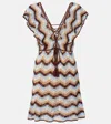 Anna Kosturova Melissa Crochet Cotton Minidress In Multi