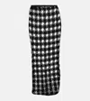 Anna Kosturova Open-knit Cotton Midi Skirt In Black