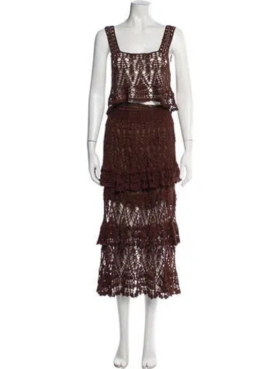Pre-owned Anna Kosturova Patterned Skirt Set In Multicolor