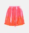 Anna Kosturova Printed Silk Shorts In Multicoloured