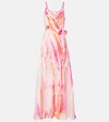 Anna Kosturova Silk Maxi Dress In Multicoloured