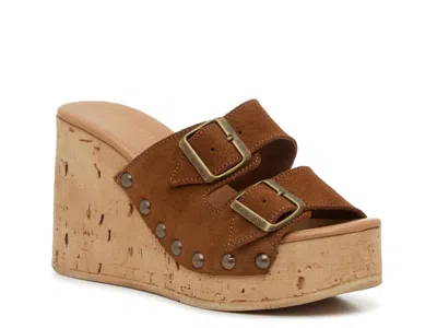 Anna Luisa Amalfi Wedge Sandal In Brown
